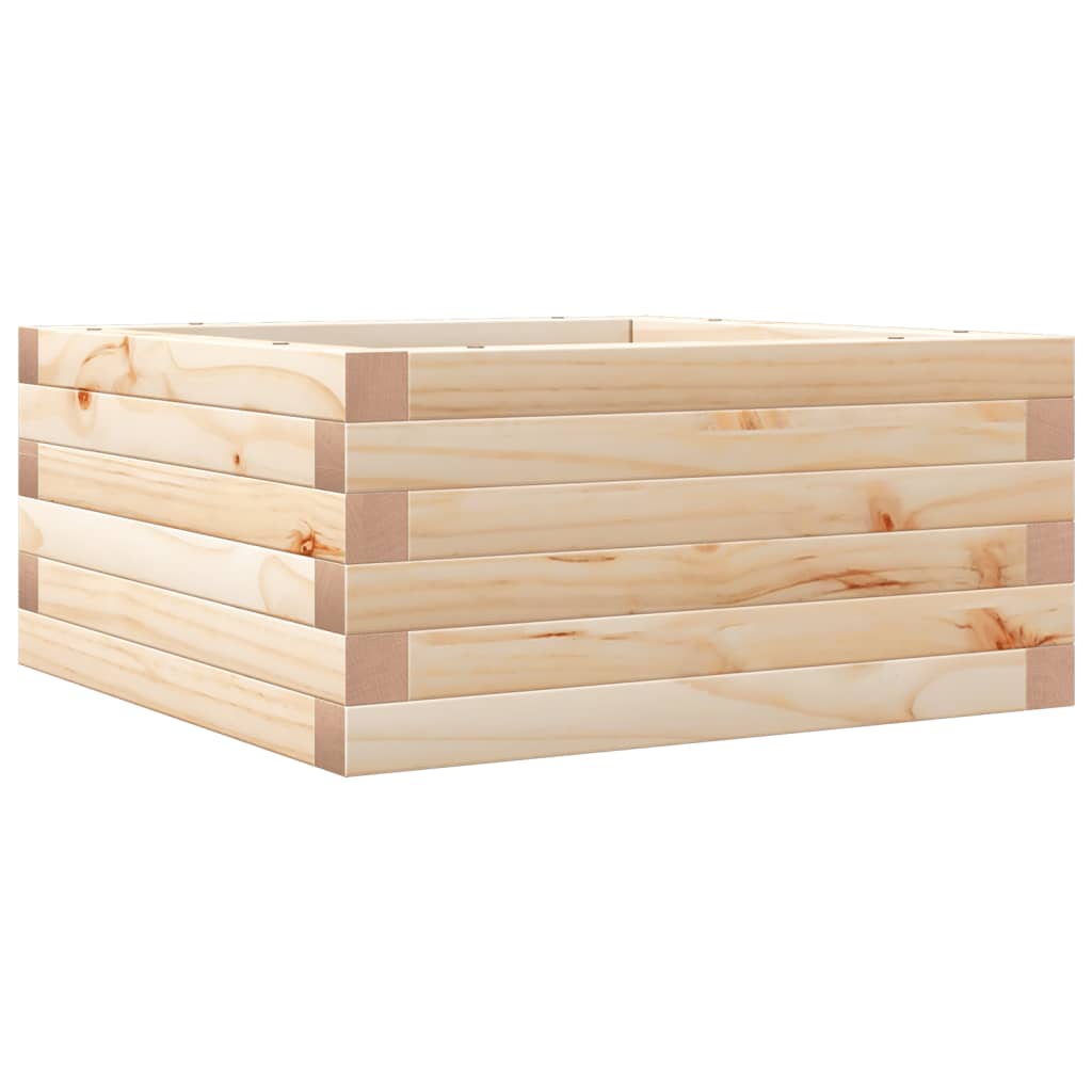 vidaXL Donica ogrodowa, 50x50x23 cm, lite drewno sosnowe