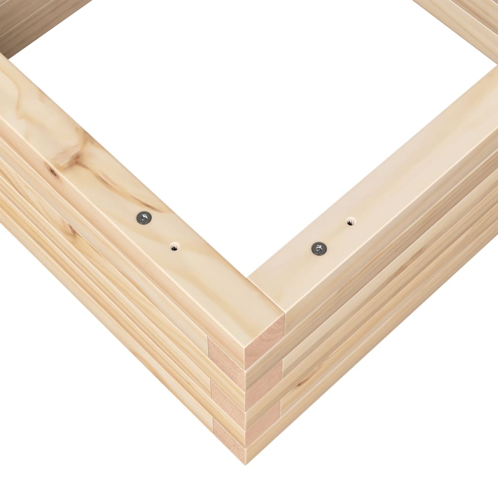 vidaXL Donica ogrodowa, 50x50x23 cm, lite drewno sosnowe