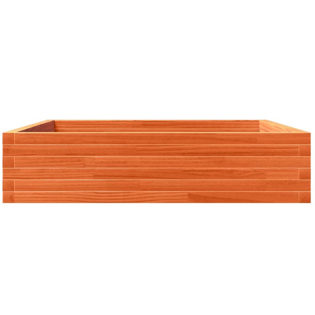 vidaXL Donica ogrodowa, woskowy brąz, 100x100x23 cm, drewno sosnowe