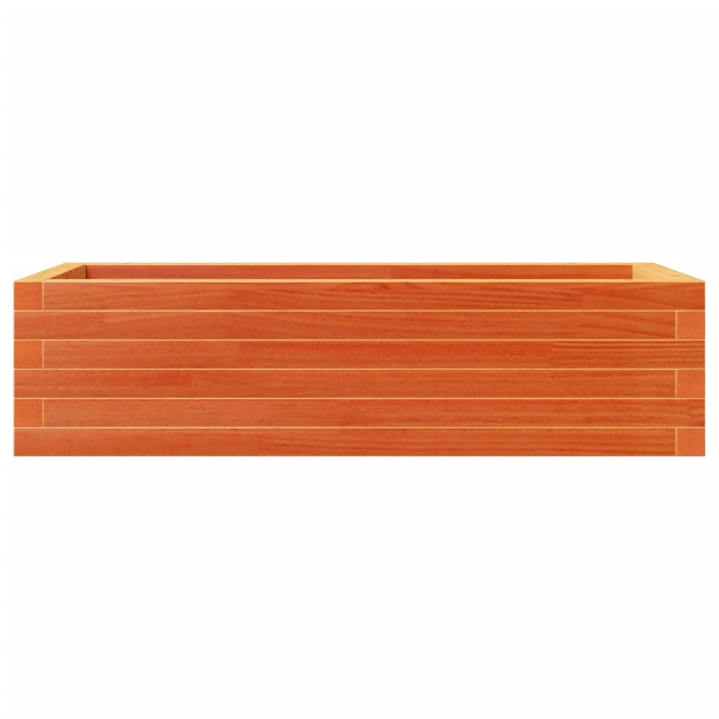 vidaXL Donica ogrodowa, woskowy brąz, 90x40x23 cm, lite drewno sosnowe