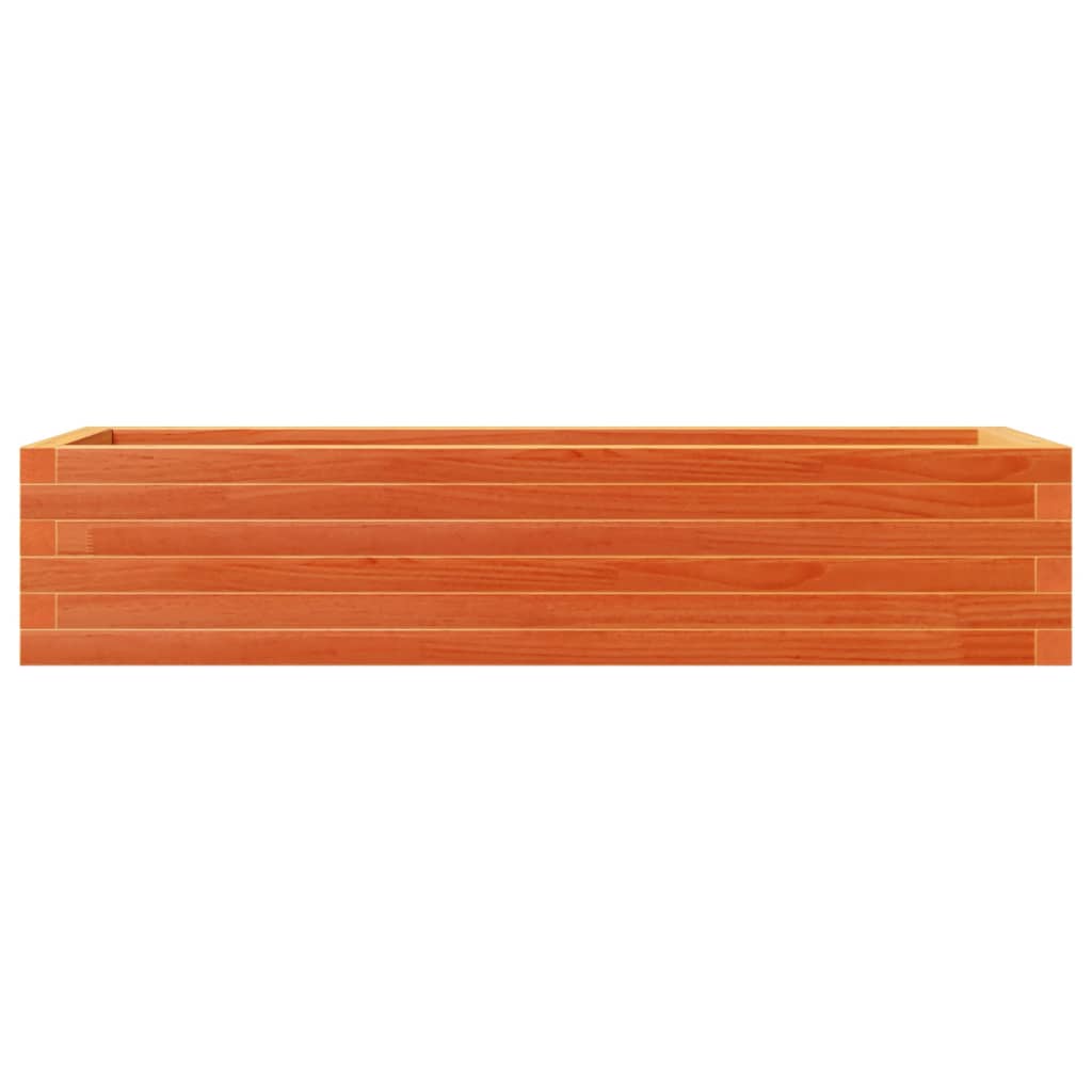 vidaXL Donica ogrodowa, woskowy brąz, 110x40x23cm, lite drewno sosnowe