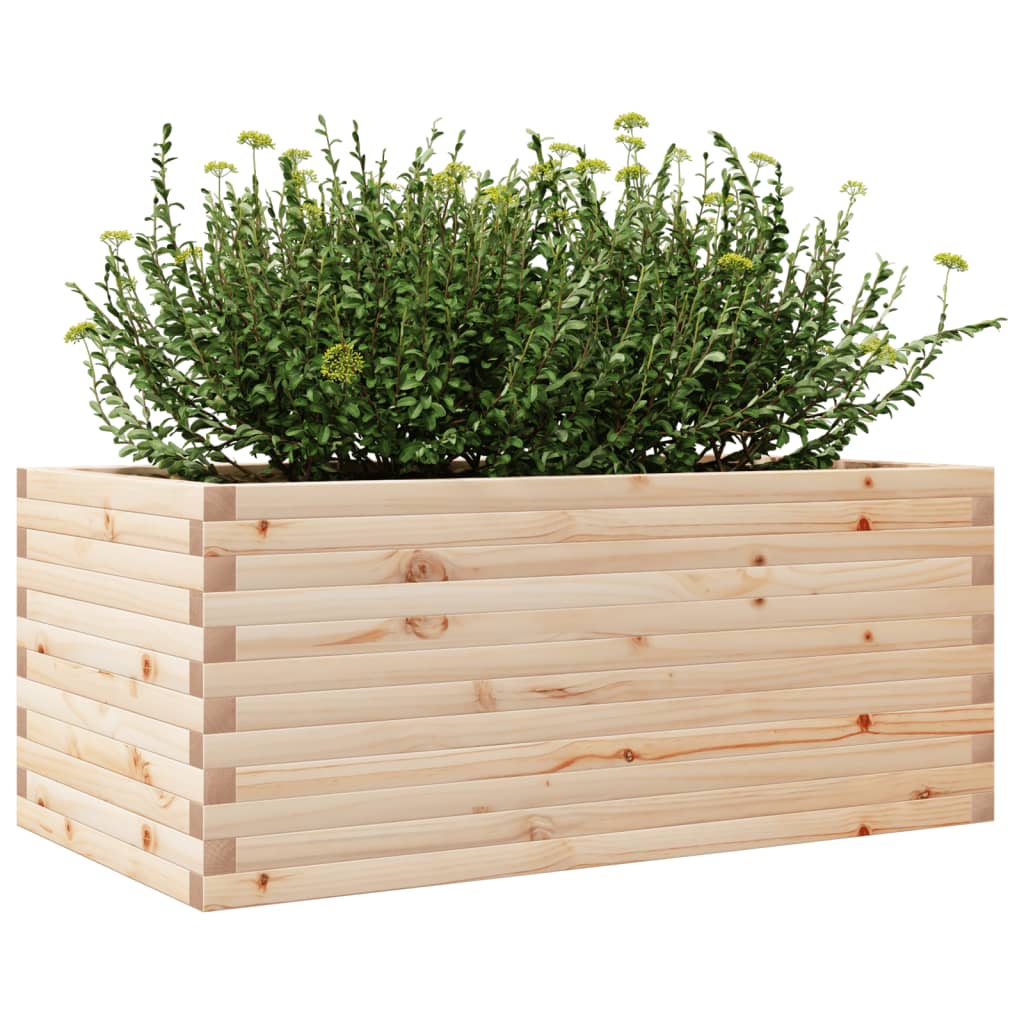vidaXL Donica ogrodowa, 110x60x45,5 cm, lite drewno sosnowe