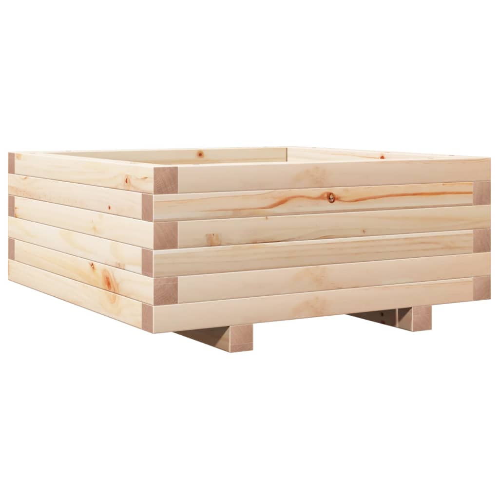 vidaXL Donica ogrodowa, 60x60x26,5 cm, lite drewno sosnowe