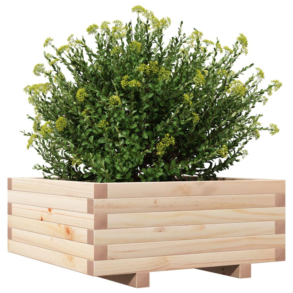 vidaXL Donica ogrodowa, 60x60x26,5 cm, lite drewno sosnowe