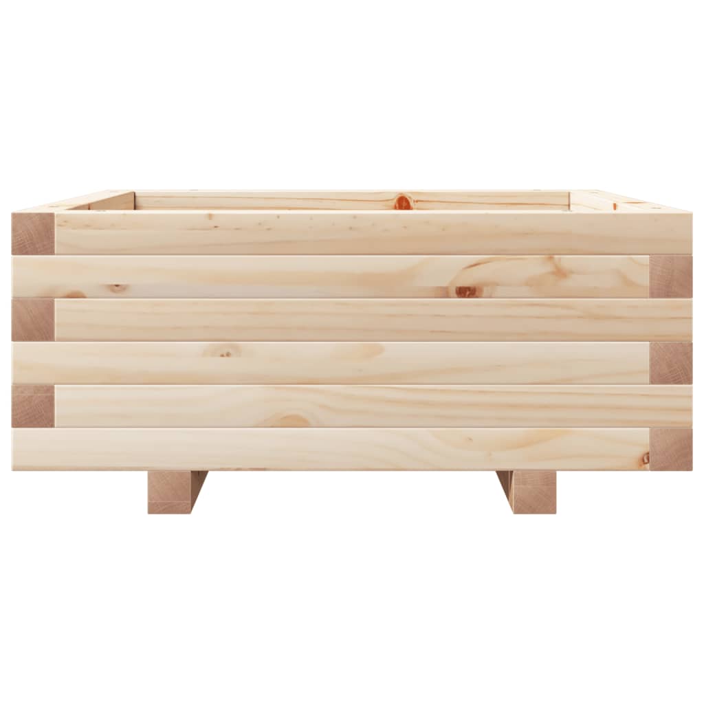 vidaXL Donica ogrodowa, 60x60x26,5 cm, lite drewno sosnowe