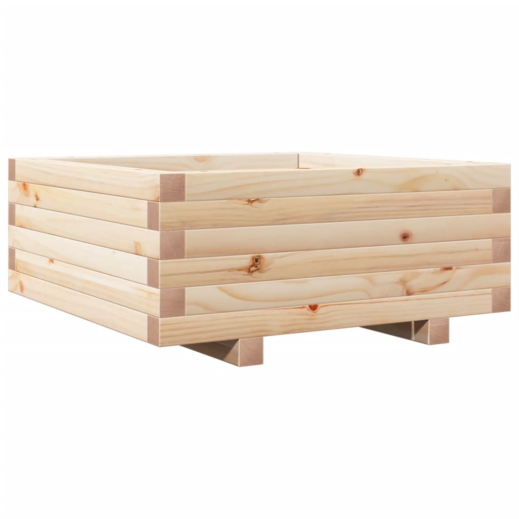 vidaXL Donica ogrodowa, 60x60x26,5 cm, lite drewno sosnowe