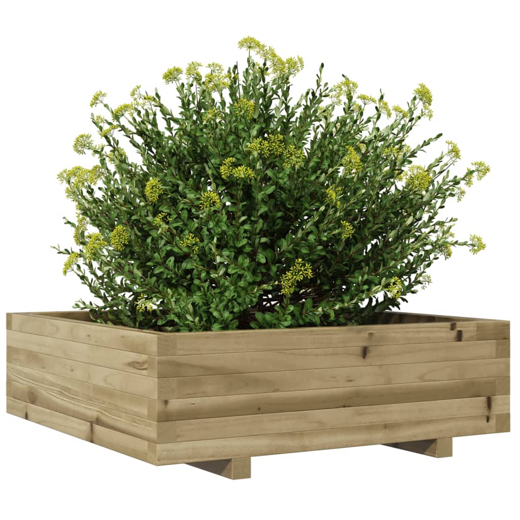 vidaXL Donica ogrodowa, 80x80x26,5 cm, impregnowane drewno sosnowe