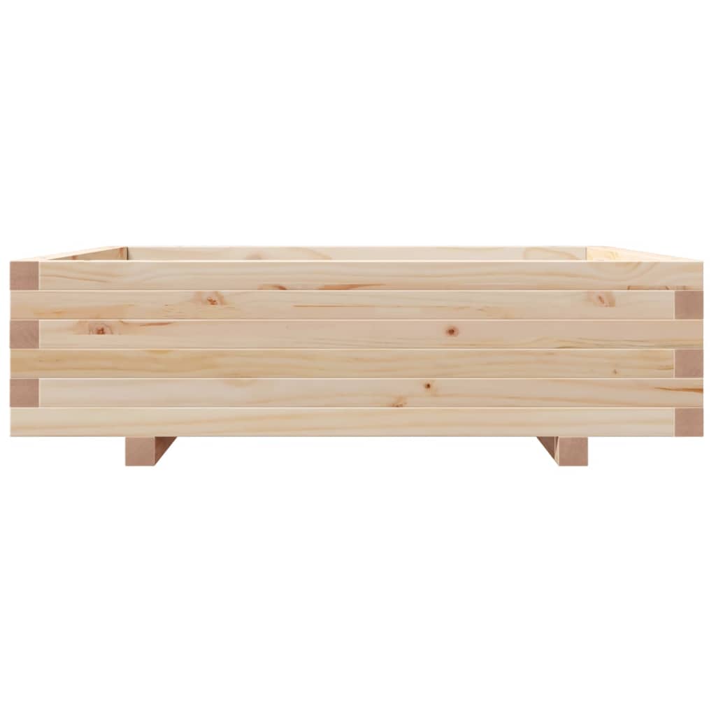 vidaXL Donica ogrodowa, 90x90x26,5 cm, lite drewno sosnowe