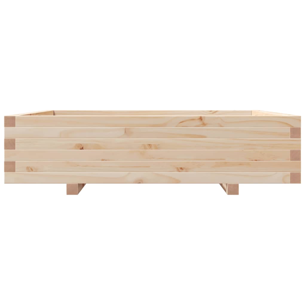 vidaXL Donica ogrodowa, 100x100x26,5 cm, lite drewno sosnowe