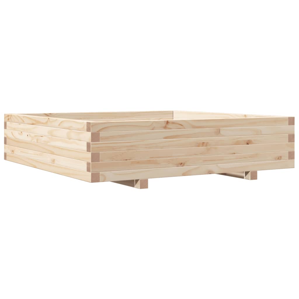 vidaXL Donica ogrodowa, 100x100x26,5 cm, lite drewno sosnowe