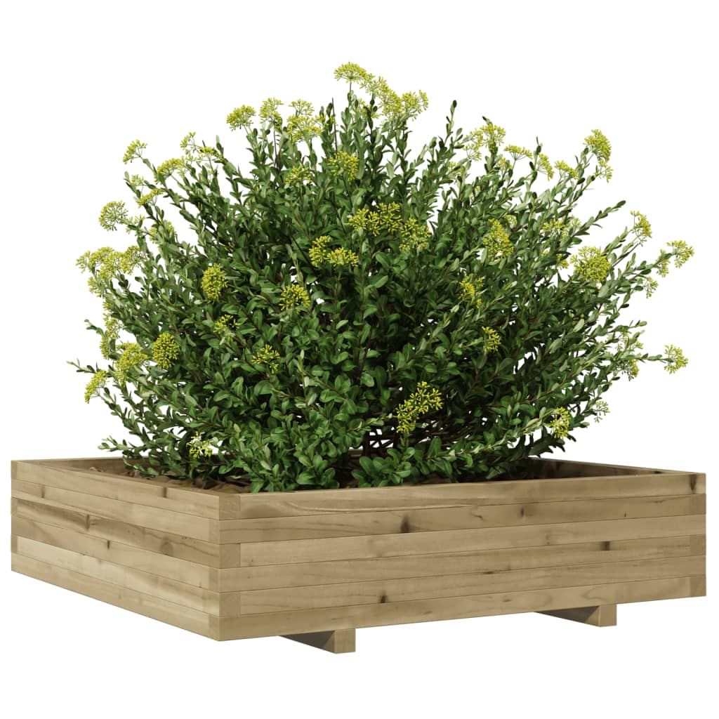 vidaXL Donica ogrodowa, 100x100x26,5 cm, impregnowane drewno sosnowe