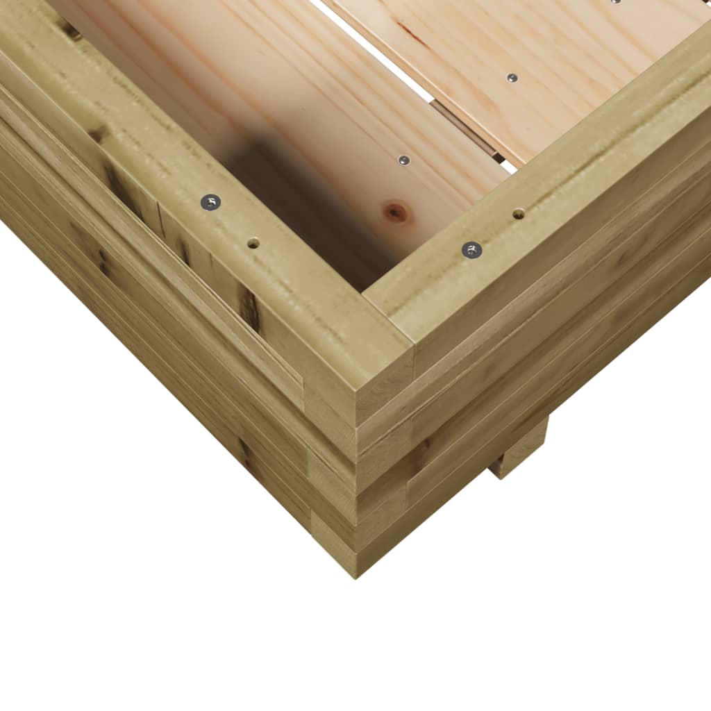 vidaXL Donica ogrodowa, 100x100x26,5 cm, impregnowane drewno sosnowe