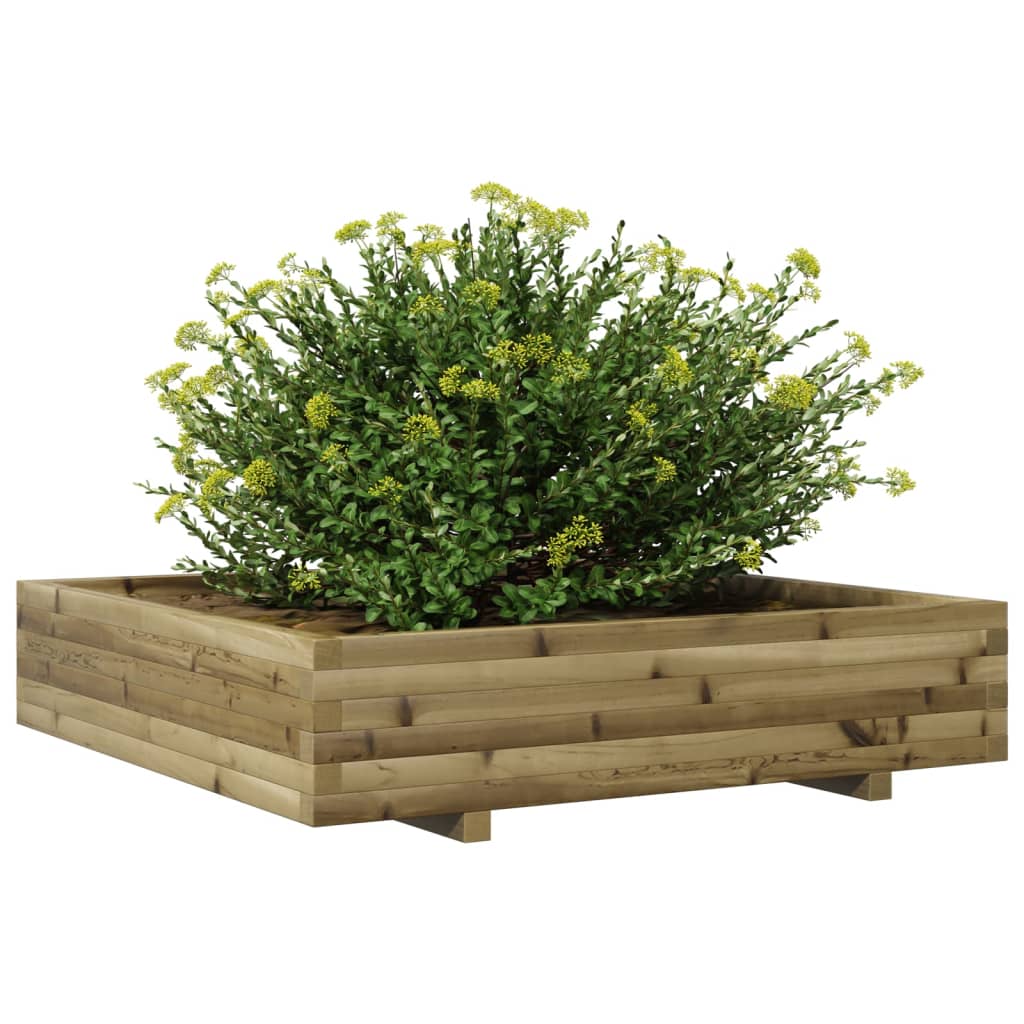 vidaXL Donica ogrodowa, 110x110x26,5 cm, impregnowane drewno sosnowe