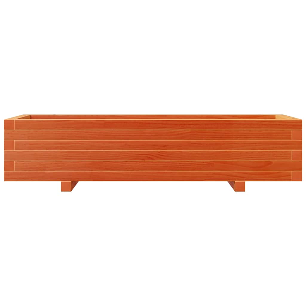 vidaXL Donica ogrodowa, woskowy brąz, 110x40x26,5 cm, drewno sosnowe