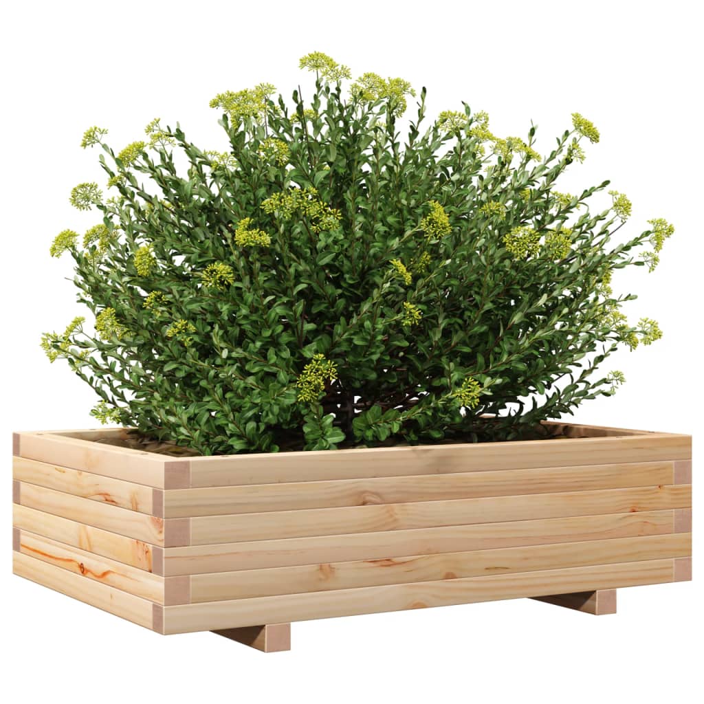 vidaXL Donica ogrodowa, 90x60x26,5 cm, lite drewno sosnowe