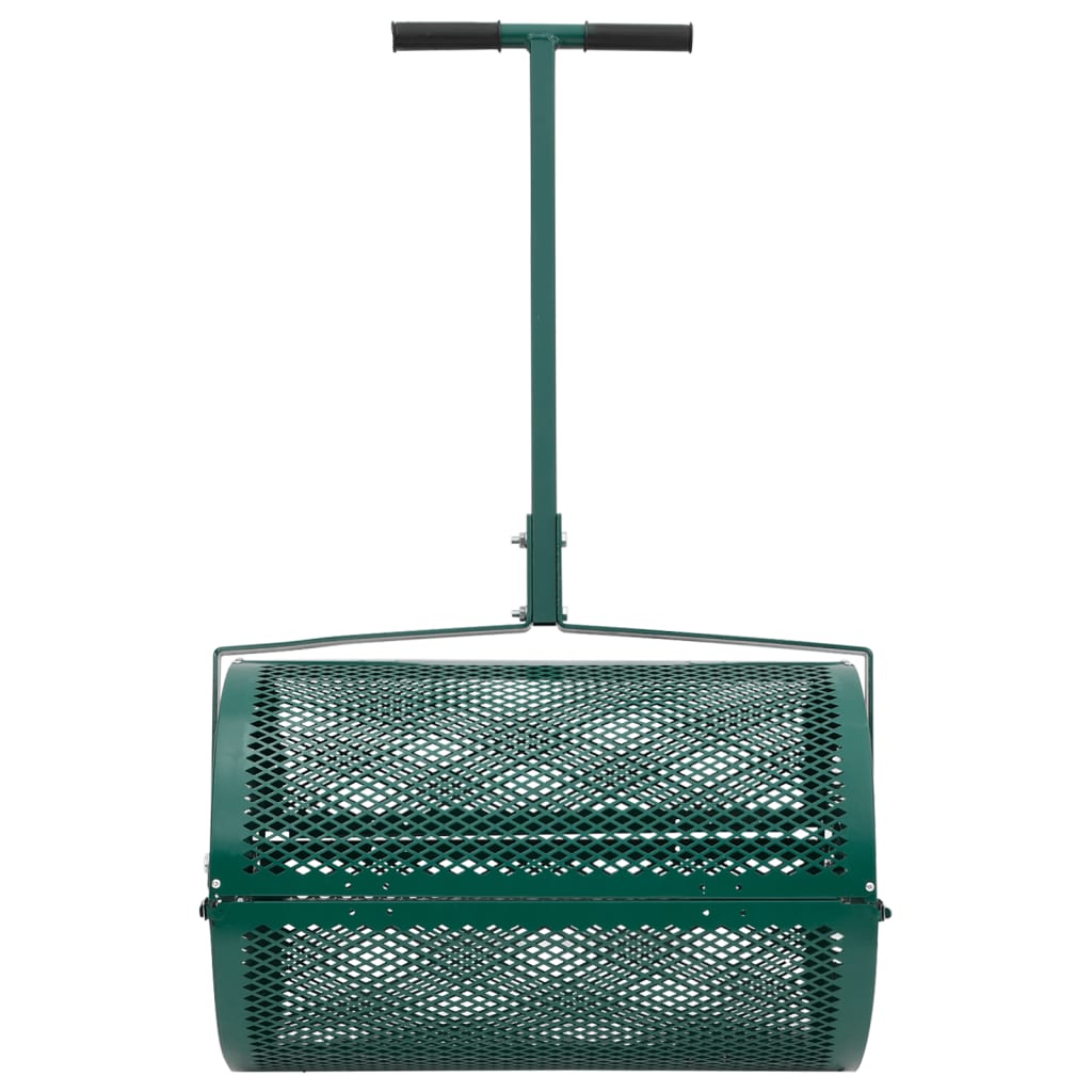 vidaXL Rozrzutnik do kompostu, 75L, zielony, Ø40x60 cm, stal