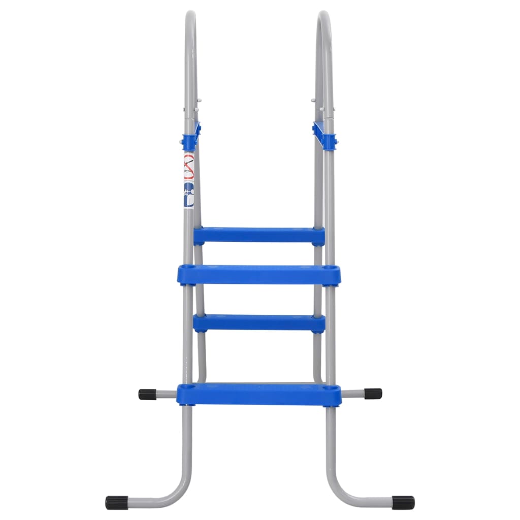 vidaXL Drabinka do basenu naziemnego, 84 cm, stal i plastik
