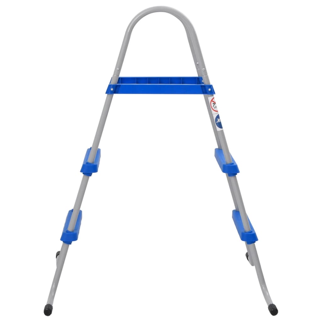 vidaXL Drabinka do basenu naziemnego, 84 cm, stal i plastik