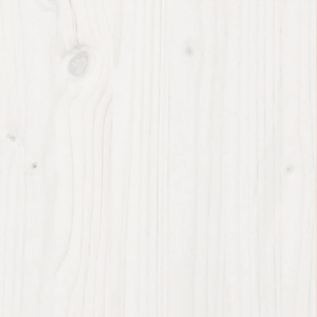 vidaXL Donica ogrodowa, biała, 60x60x46 cm, lite drewno sosnowe
