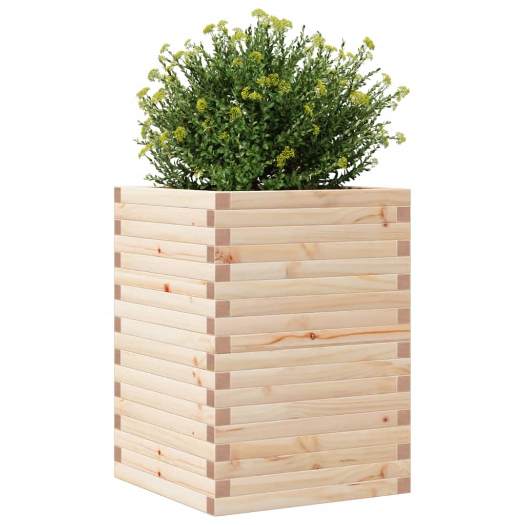 vidaXL Donica ogrodowa, 50x50x68,5 cm, lite drewno sosnowe