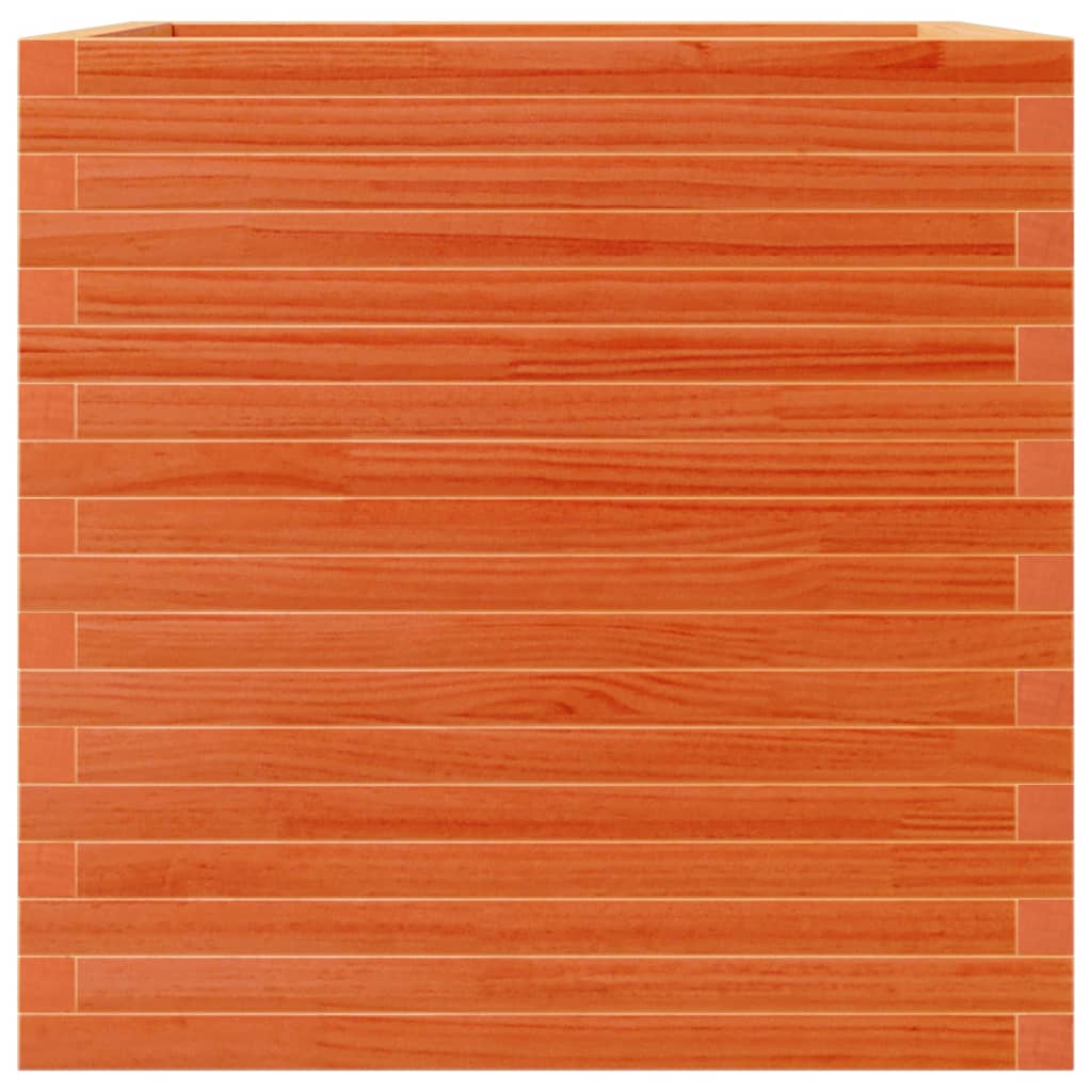vidaXL Donica ogrodowa, woskowy brąz, 70x70x68,5 cm, drewno sosnowe