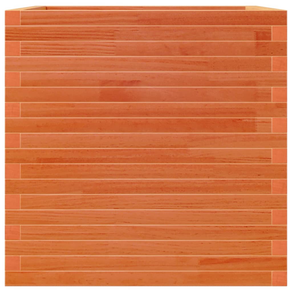 vidaXL Donica ogrodowa, woskowy brąz, 70x70x68,5 cm, drewno sosnowe
