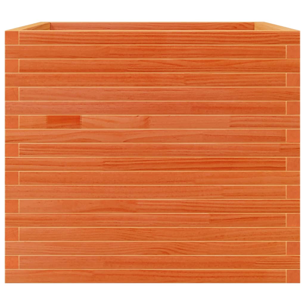 vidaXL Donica ogrodowa, woskowy brąz, 80x80x68,5 cm, drewno sosnowe