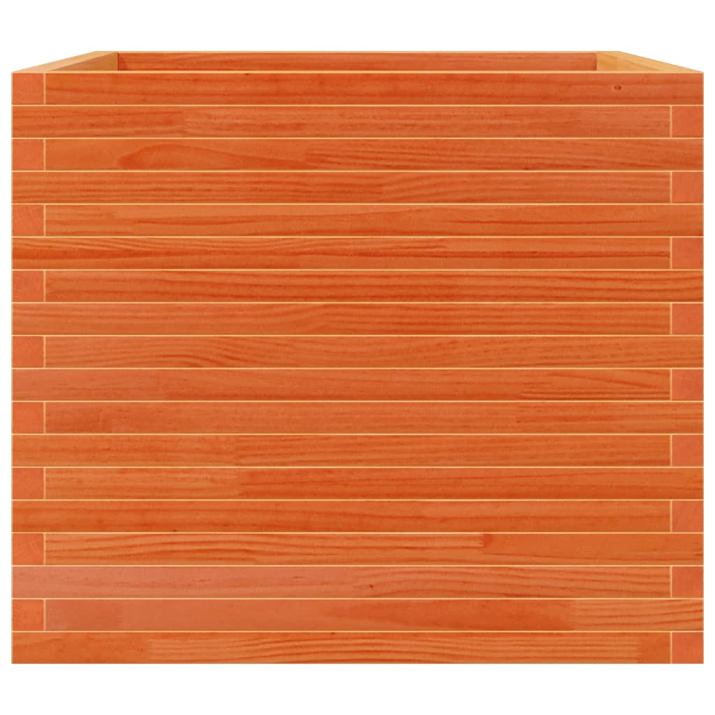 vidaXL Donica ogrodowa, woskowy brąz, 80x80x68,5 cm, drewno sosnowe