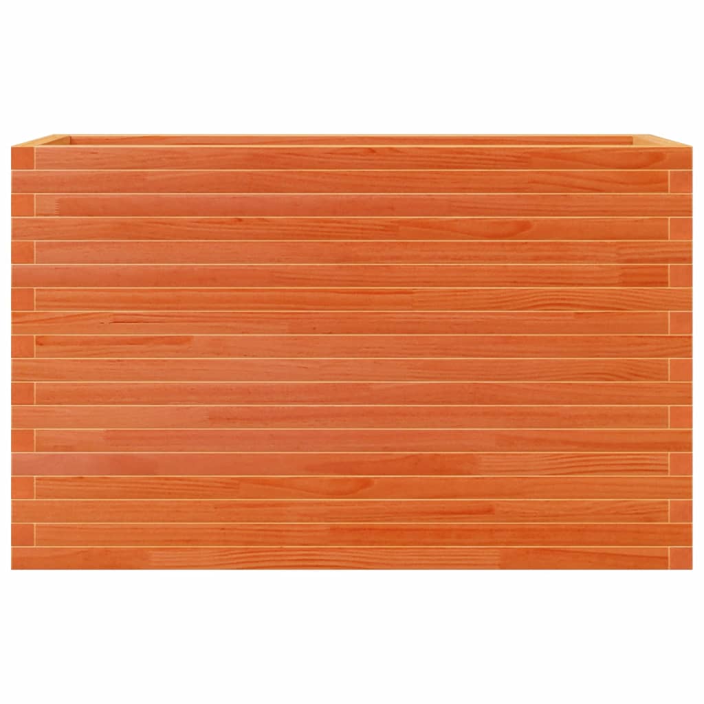 vidaXL Donica ogrodowa, woskowy brąz, 110x40x68,5 cm, drewno sosnowe