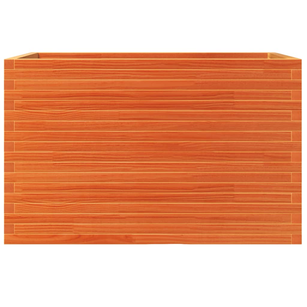 vidaXL Donica ogrodowa, woskowy brąz, 110x60x68,5 cm, drewno sosnowe