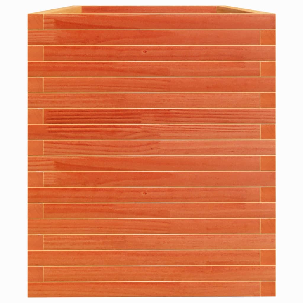 vidaXL Donica ogrodowa, woskowy brąz, 110x60x68,5 cm, drewno sosnowe