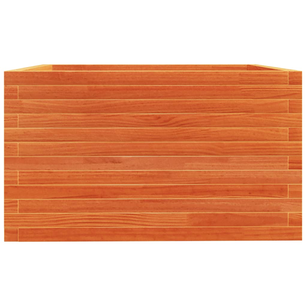 vidaXL Donica ogrodowa, woskowy brąz, 80x80x49,5 cm, drewno sosnowe