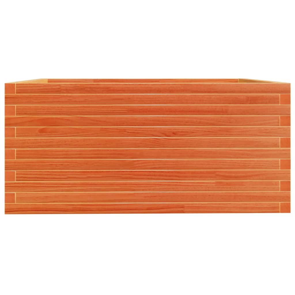 vidaXL Donica ogrodowa, woskowy brąz, 100x100x49,5 cm, drewno sosnowe
