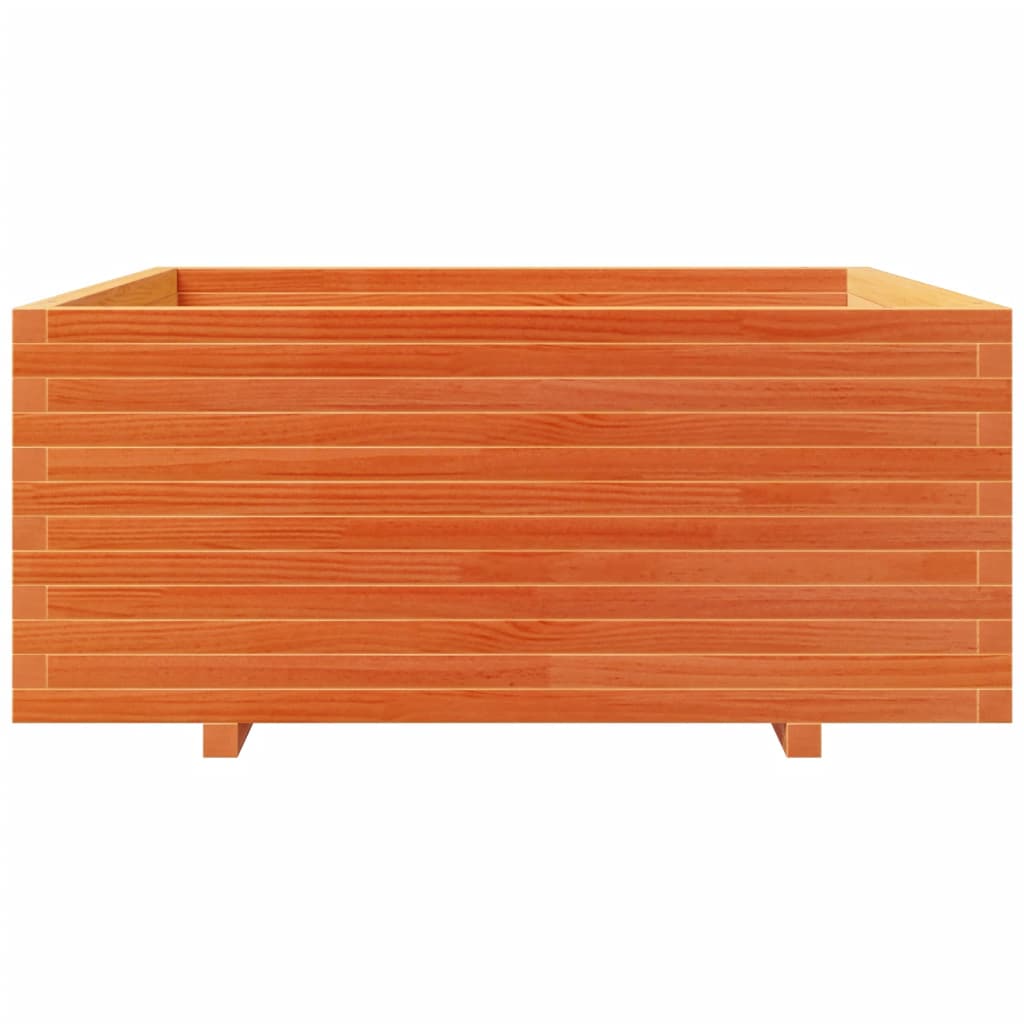 vidaXL Donica ogrodowa, woskowy brąz, 110x110x49,5 cm, drewno sosnowe