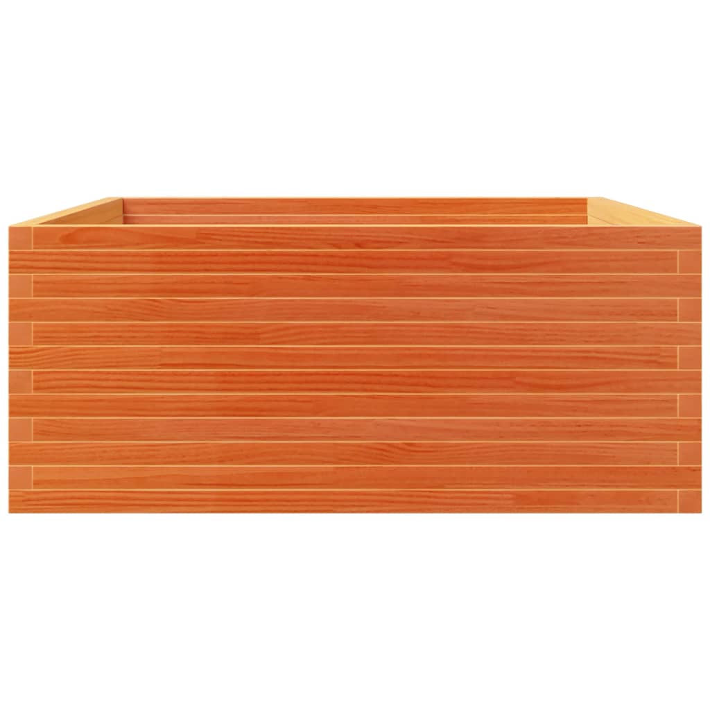 vidaXL Donica ogrodowa, woskowy brąz, 110x110x49,5 cm, drewno sosnowe