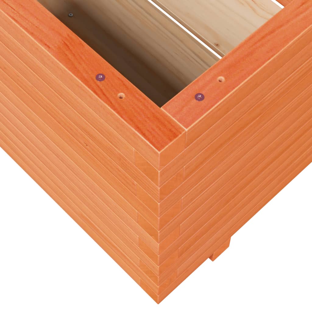 vidaXL Donica ogrodowa, woskowy brąz, 110x110x49,5 cm, drewno sosnowe