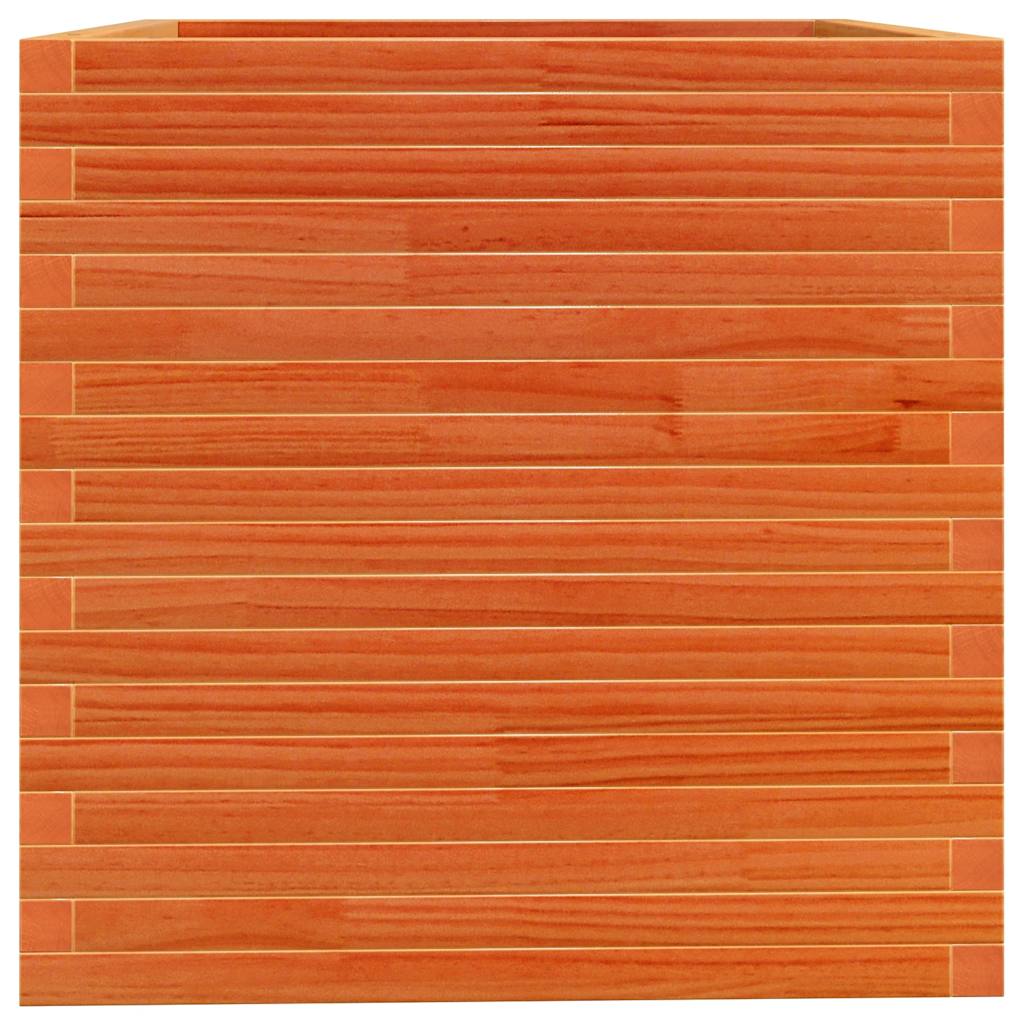 vidaXL Donica ogrodowa, woskowy brąz, 70x70x72,5 cm, drewno sosnowe