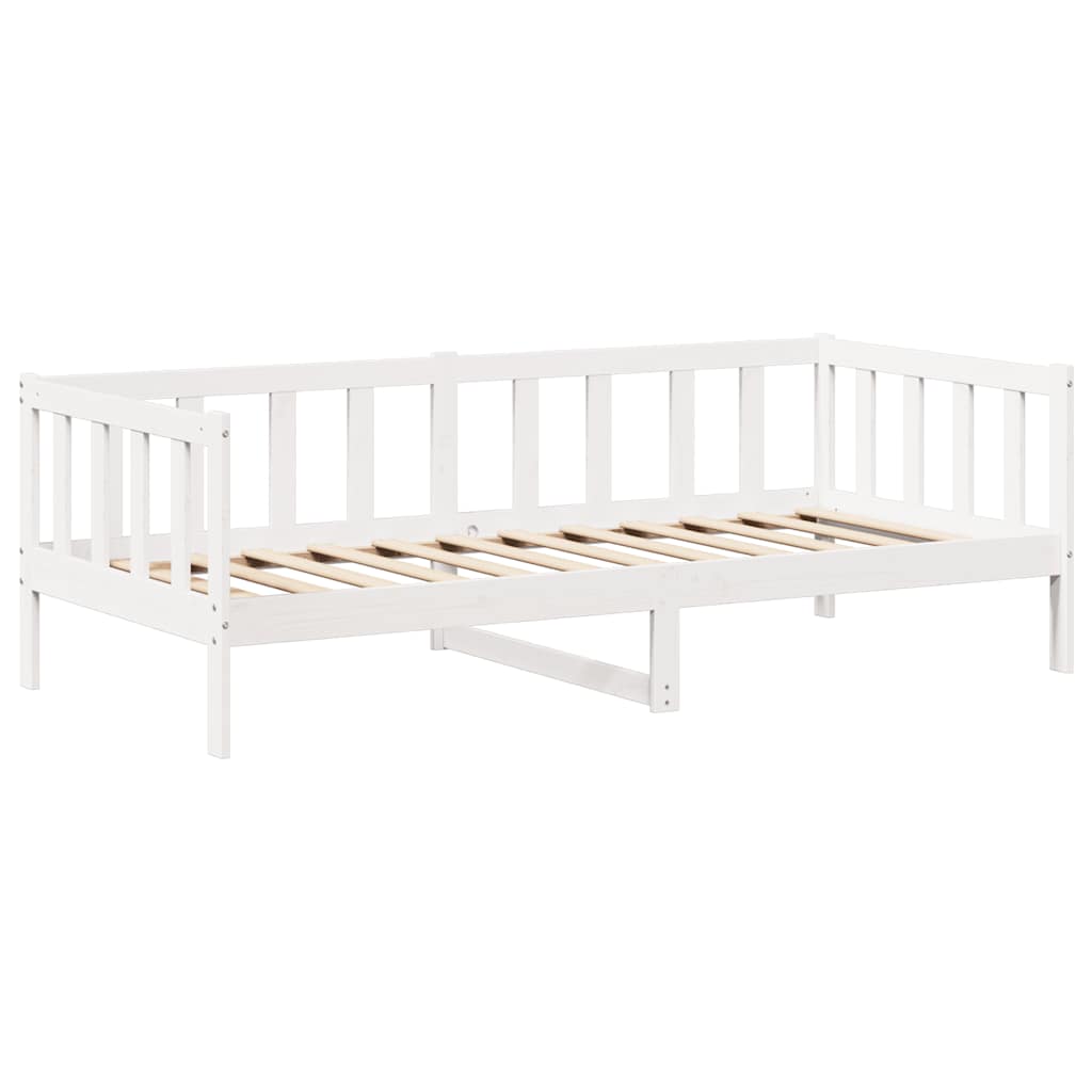 vidaXL Łóżko dzienne z ławką i daszkiem, 80x200cm, lite drewno sosnowe