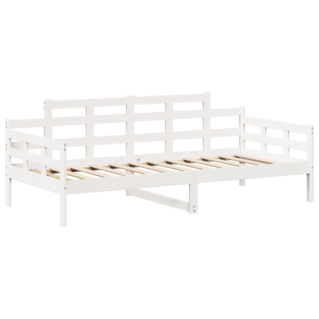 vidaXL Łóżko dzienne z ławką i daszkiem, 80x200cm, lite drewno sosnowe