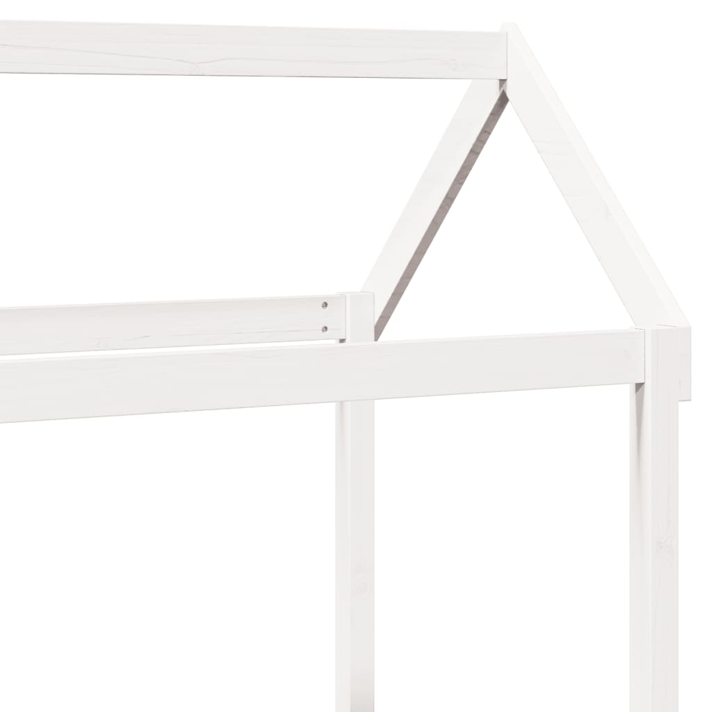 vidaXL Łóżko dzienne z ławką i daszkiem, 80x200cm, lite drewno sosnowe