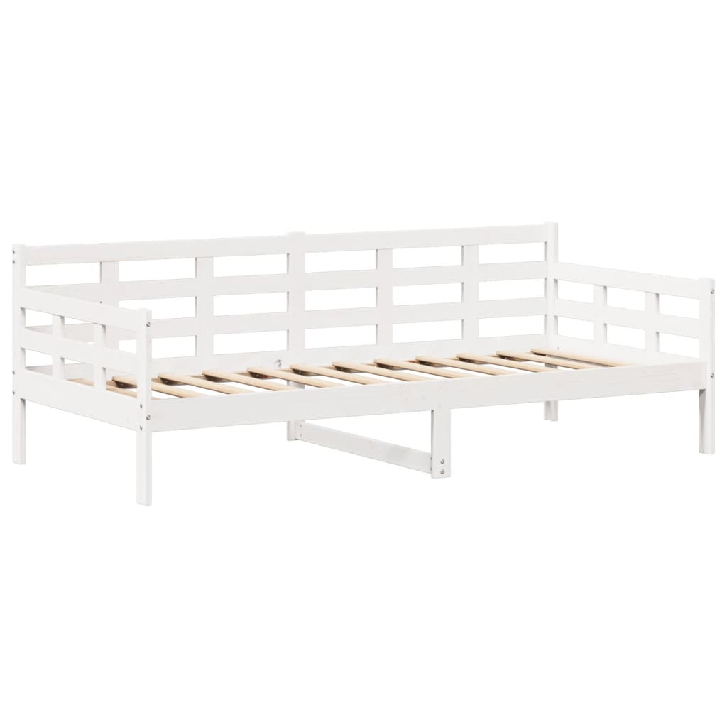 vidaXL Łóżko dzienne z ławką i daszkiem, 80x200 cm, drewno sosnowe