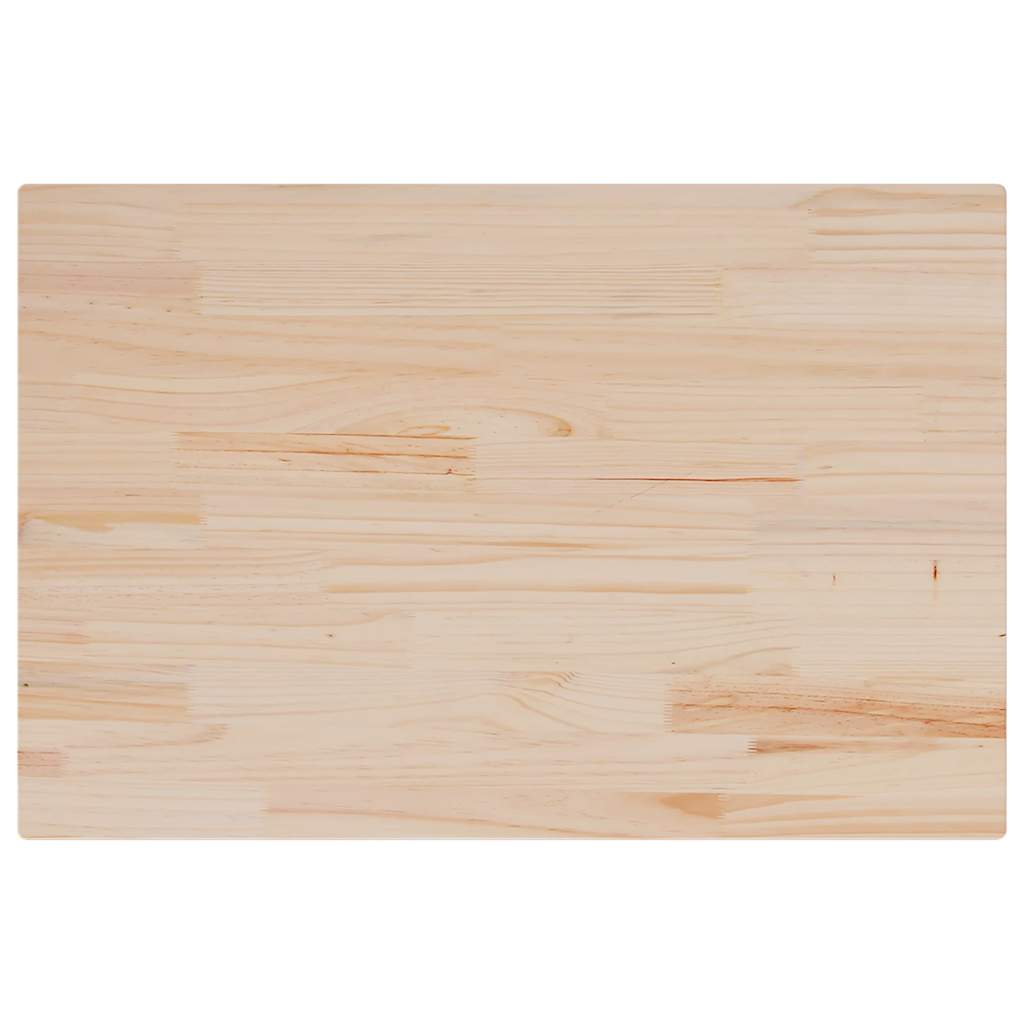 vidaXL Blat do stolika, 80x50x2,5 cm, prostokątny, lite drewno sosnowe