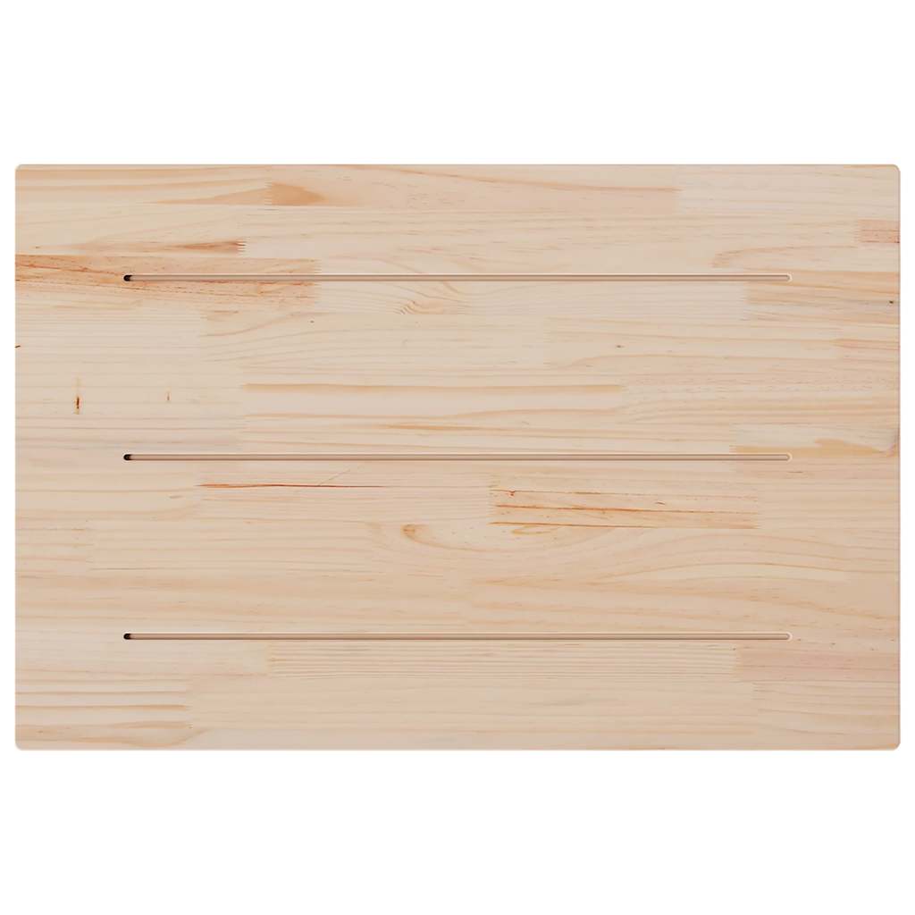 vidaXL Blat do stolika, 80x50x2,5 cm, prostokątny, lite drewno sosnowe