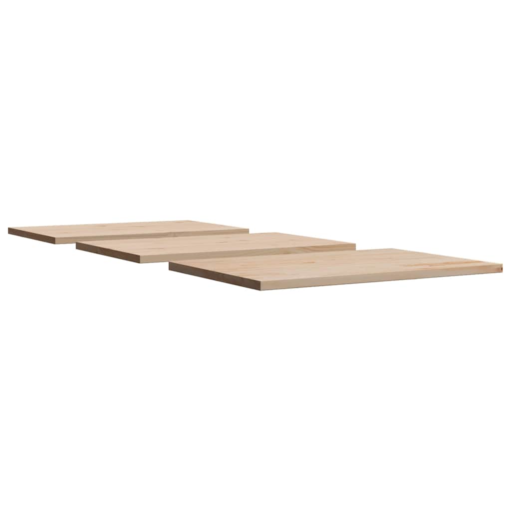 vidaXL Blaty do stolika, 3 szt., 80x53x2,5 cm, prostokątne, sosnowe