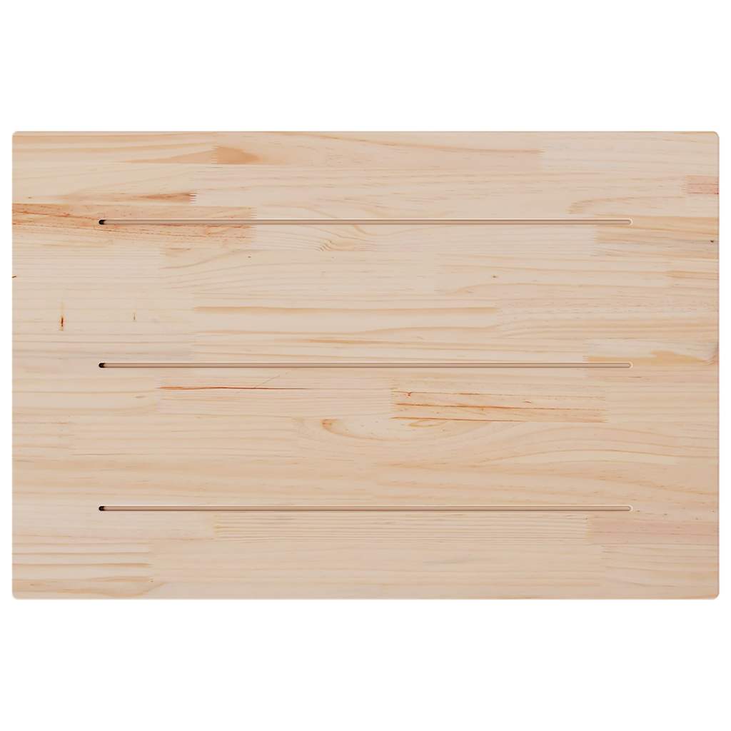 vidaXL Blaty do stolika, 3 szt., 80x53x2,5 cm, prostokątne, sosnowe
