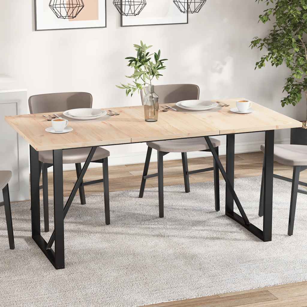 vidaXL Blaty do stolika, 3 szt., 80x53x2,5 cm, prostokątne, sosnowe
