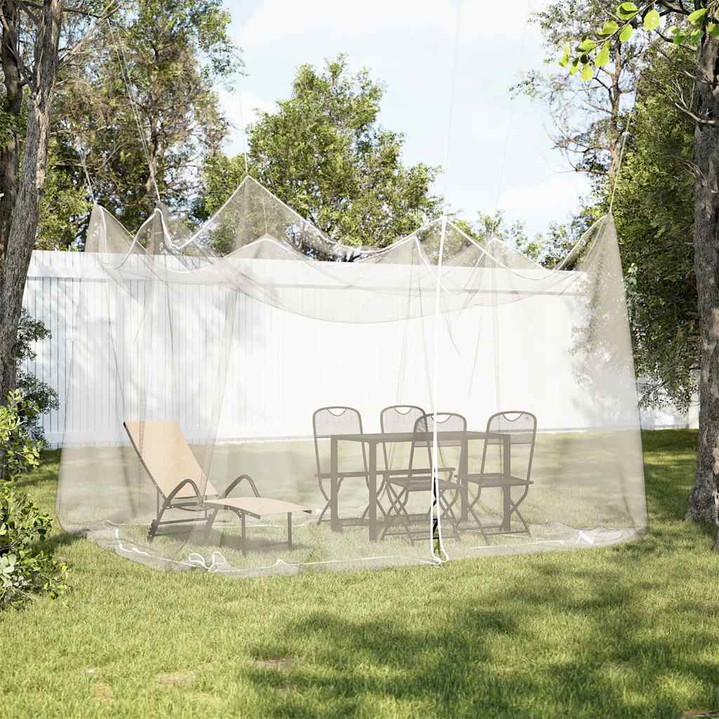 vidaXL Moskitiera do użytku na zewnątrz, 220 oczek, biała, 300x300x250 cm
