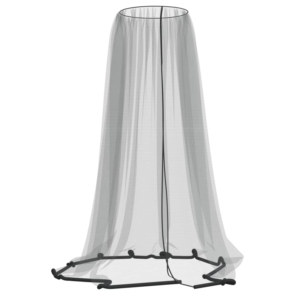 vidaXL Moskitiera pod parasol, czarna, Φ300x230 cm