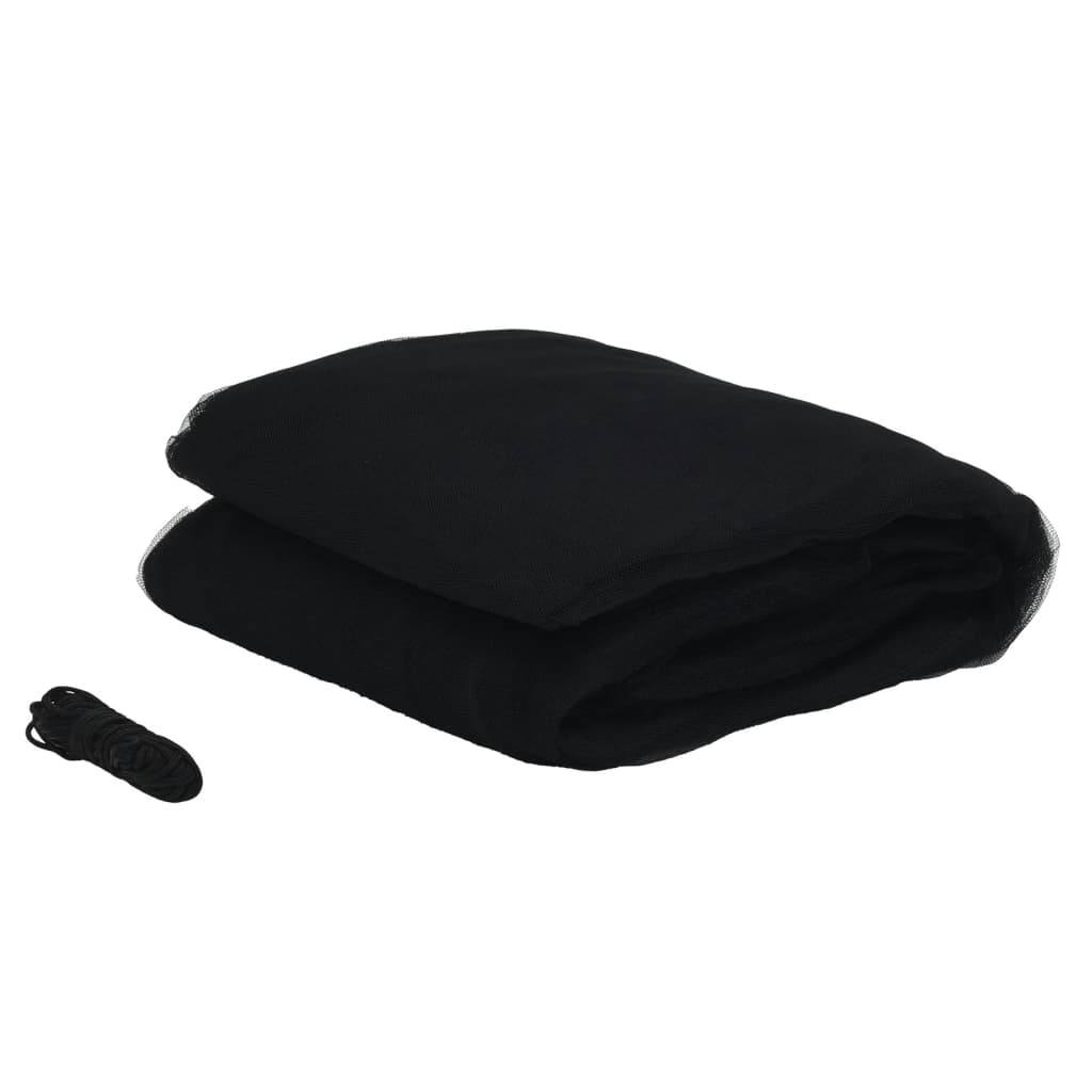 vidaXL Moskitiera pod parasol, czarna, Φ300x230 cm