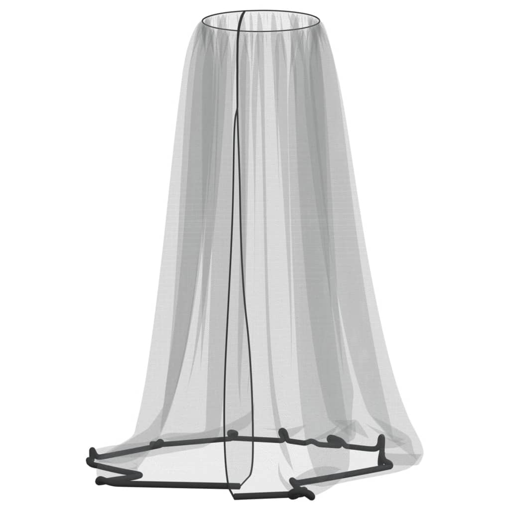 vidaXL Moskitiera pod parasol, czarna, Φ300x230 cm